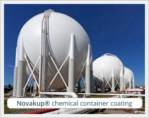 Novakup chemical container coating